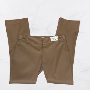New York and Company slim fit mid-rise khaki 4